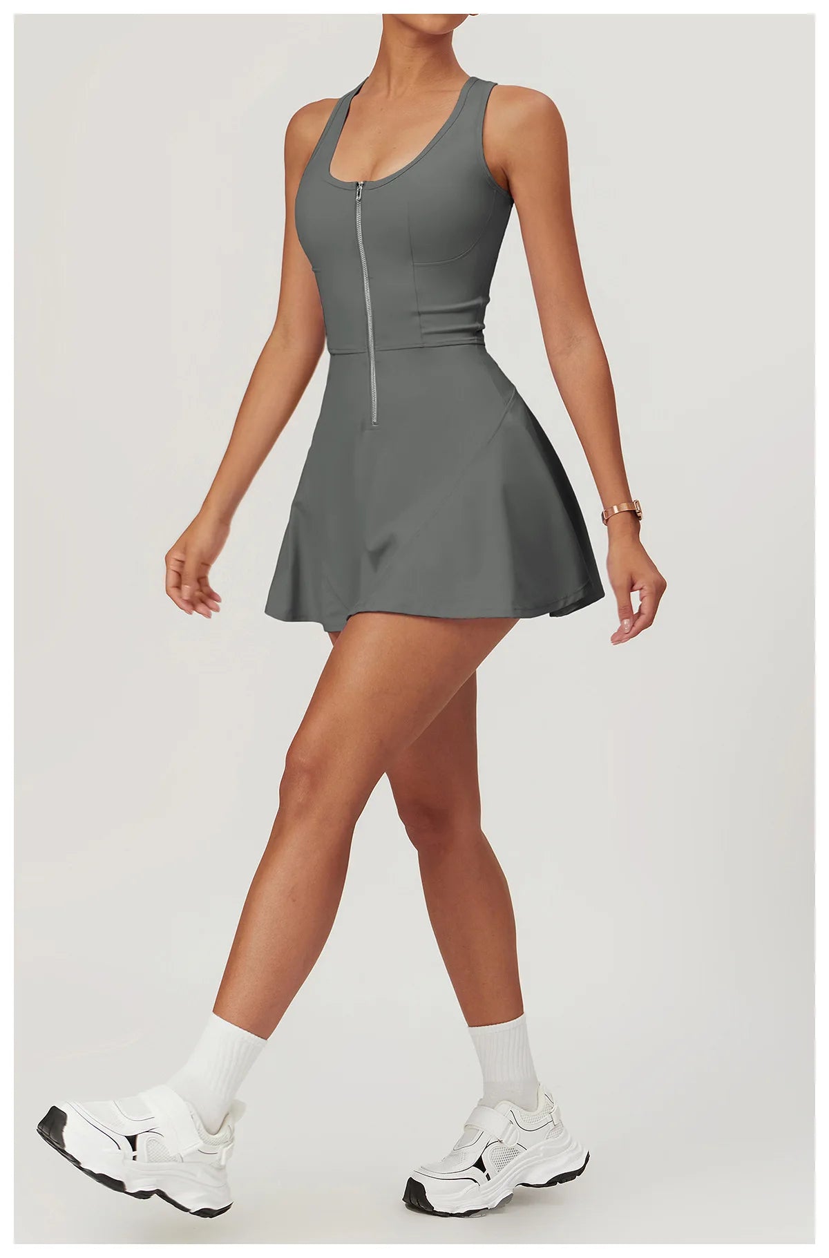 Dress with Zipper Push-up